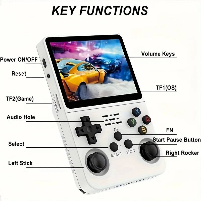 R36S Retro Handheld Game Console Linux System 3.5-inch IPS Screen 64G 20000+ Games  Portable Pocket  Gaming Console