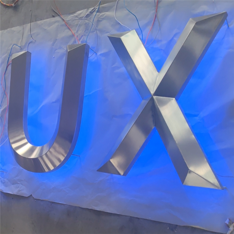 Benutzerdefiniertes 3D-Logo mit Hintergrundbeleuchtung für den Außenbereich, Geschäftsschild, beleuchtete Geschäftsbeschilderung, personalisiertes Wandlogo, LED-Schild für die Rezeption, Lobby