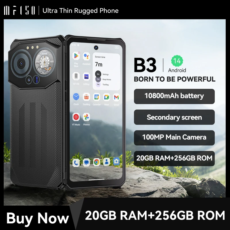 [World Premiere] IIIF150 B3 Rugged Machine Dual Display 20GB(8+12) 256GB 100MP Camera Ultra-Thin Rugged 10800mAh G96 Android 14