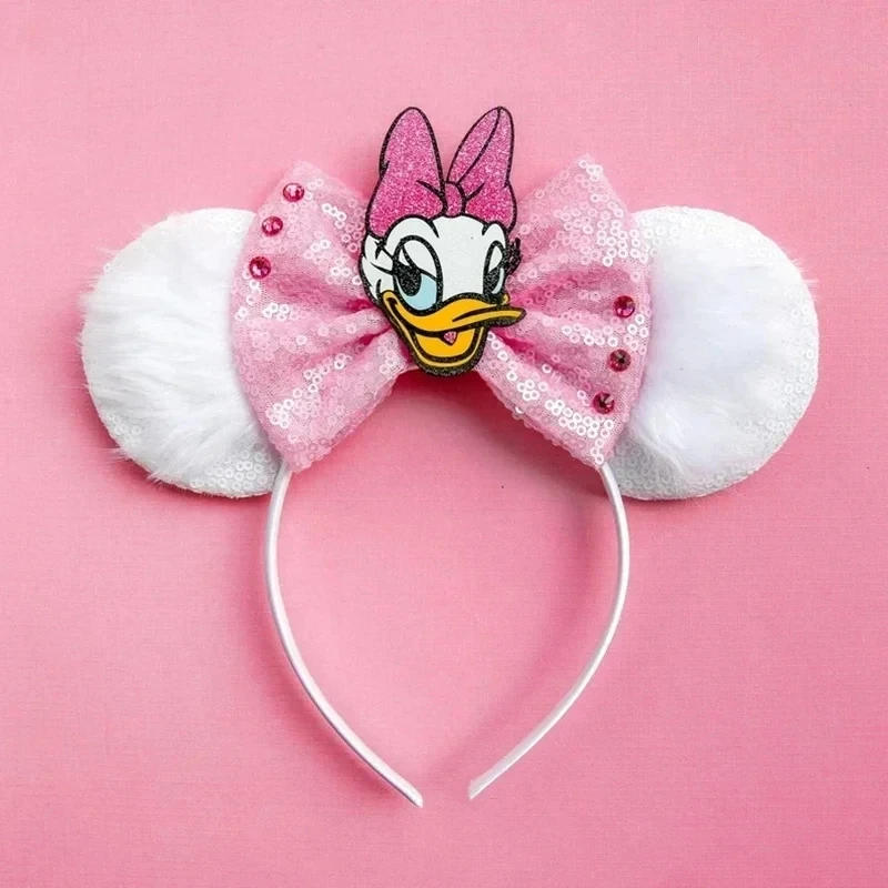 Mickey Mouse Ohren Stirnbänder für Babys Daisy Duck Haarbänder Donald Duck Kopfbedeckung Erwachsene Frauen Schleifen Haarschmuck