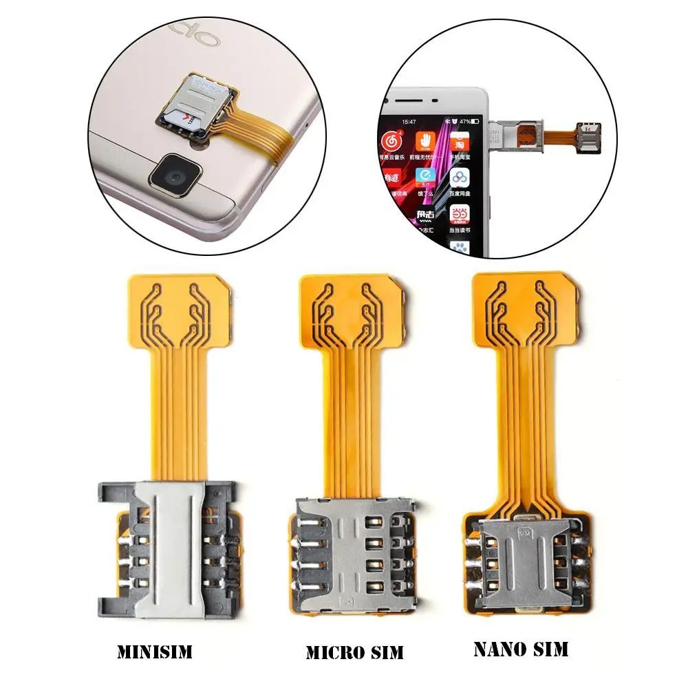 SIM-Karten-Extender Universal TF Hybrid Sim Slot Dual SIM-Karten-Adapter für Micro SD Extender Nano Cato Android Phone