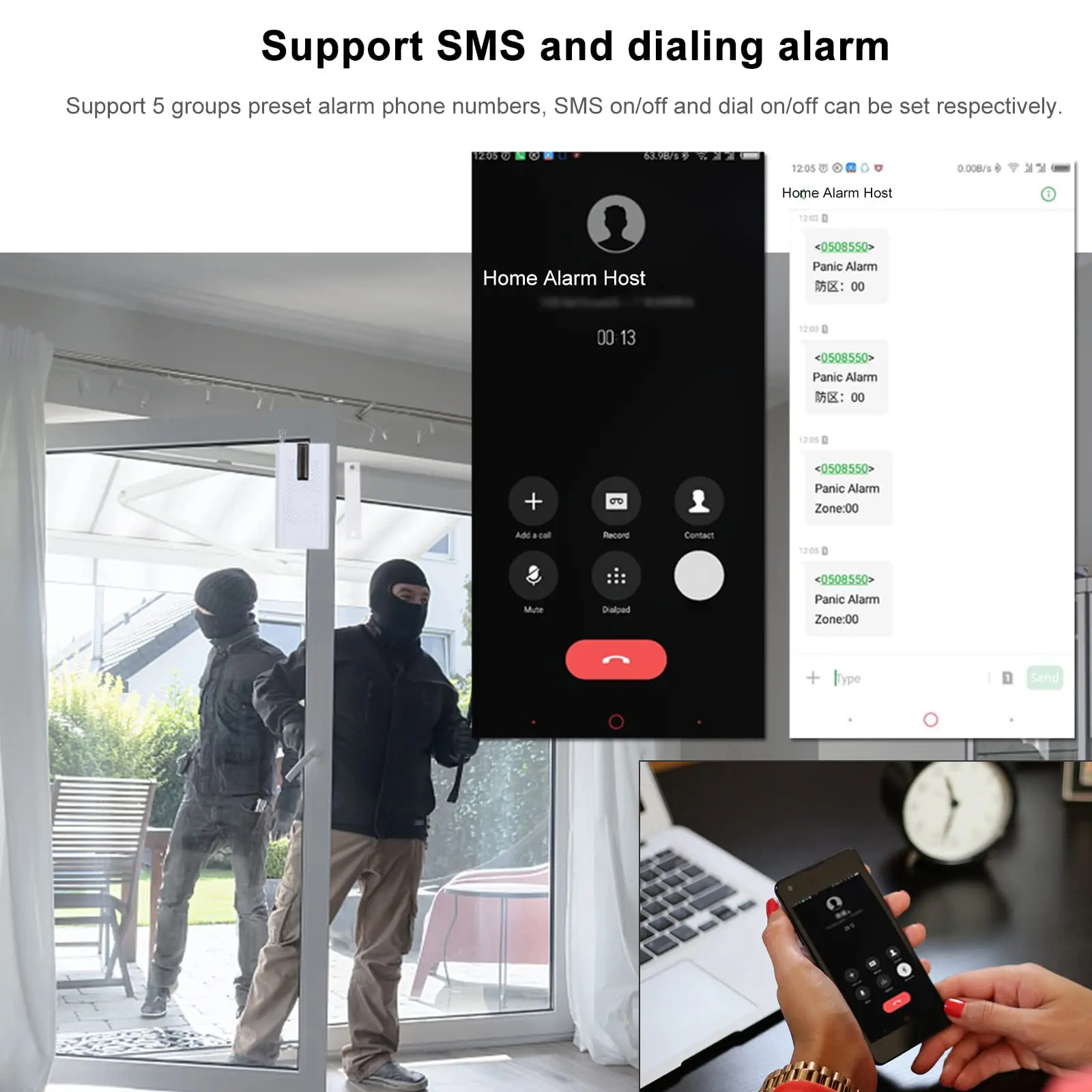 Pgst tuya sistema de alarme casa inteligente gsm wifi 4g sem fio vida inteligente controle app com alexa 433mhz sirene sensor porta segurança segura