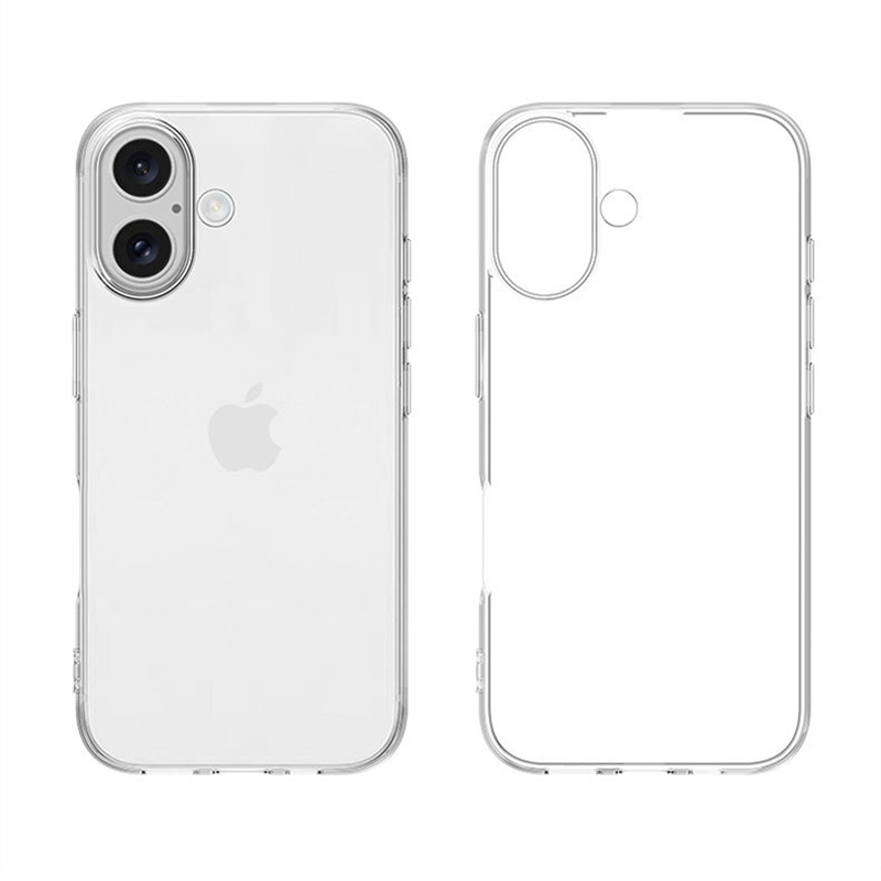 Funda de TPU transparente de silicona ultrafina para Iphone 16 Pro Max Plus, funda trasera suave de cristal