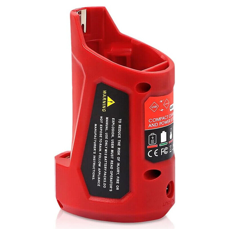 Power Source Replacement for Milwaukee 12V Battery Charger 48-59-1201 49-24-231 Portable Power Supply Adapter with 2.1A USB Port