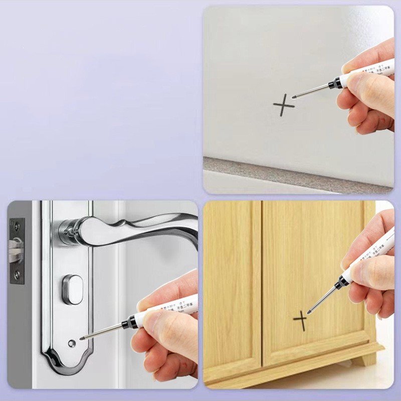 3 個/1 個ロングヘッドマーカー浴室木工装飾多目的深穴マーカーペン赤/黒/青/緑/白インク