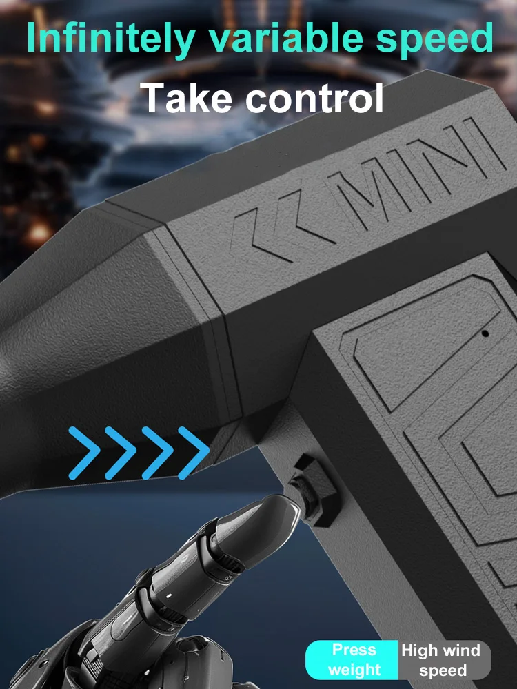 X3-A 130000 RPM Mini Turbo Jet Fan Hochgeschwindigkeits-Staubgebläsemotor 2000 mAh 41 m/s Wind Handheld Violent Fan Elektrischer Luftstaubsauger