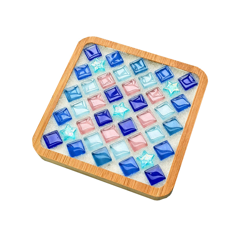 DIY handgemachte Untersetzer kreative Mosaik Kristall Bambus Material Kits Tasse Matte Eltern-Kind Hand Handwerk Spielzeug Kinder Geschenk