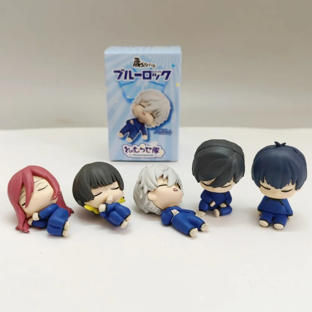 Аниме BLUE LOCK Sleeping Blind Box Фигурка 5 см Фигурка из ПВХ Yoichi Isagi Seishiro Nagi Модель игрушки Украшение дома Детский подарок