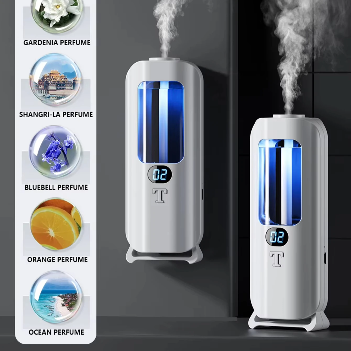 Wiederaufladbarer aromatischer Diffusor, 5 Modi, Diffusor für ätherische Öle, selbstgemachter Parfüm-Diffusor für Zuhause, Auto, Raumduft