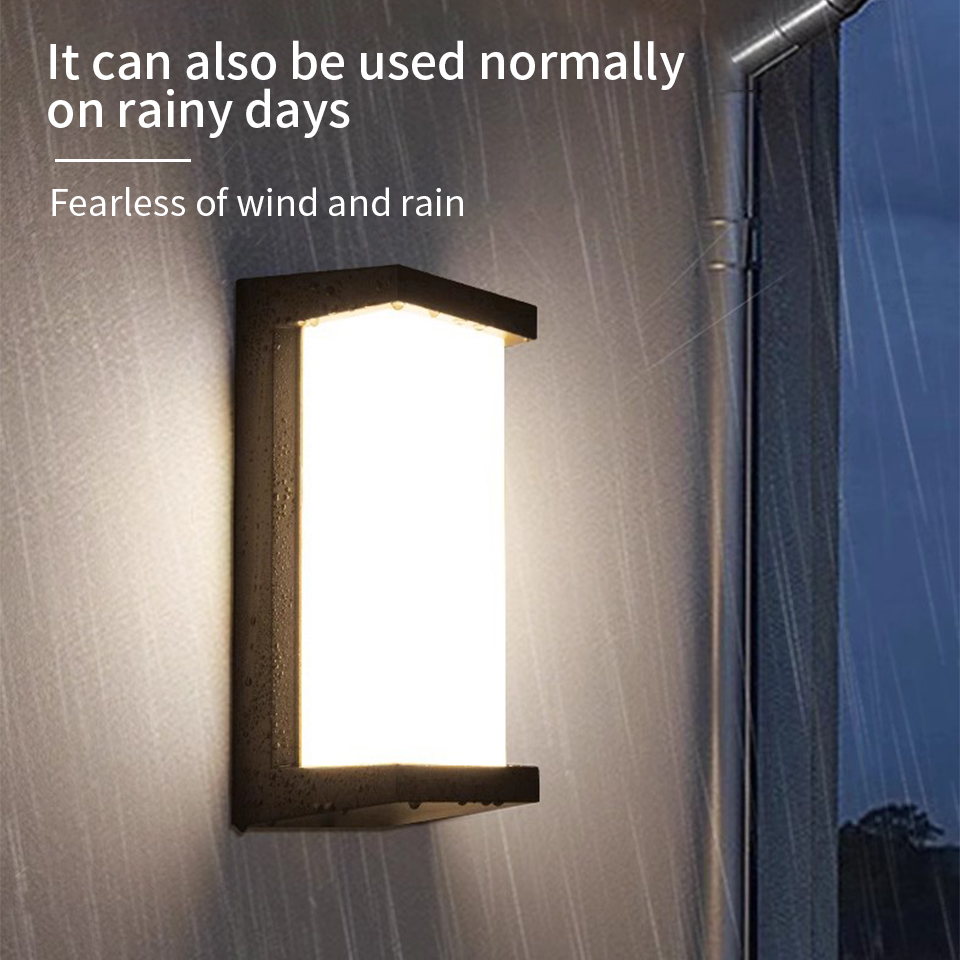 Lámpara LED de pared para exteriores, Sensor de movimiento PIR, AC85-265V ABS, impermeable, moderna, interior, hogar, balcón, porche, decoración de jardín