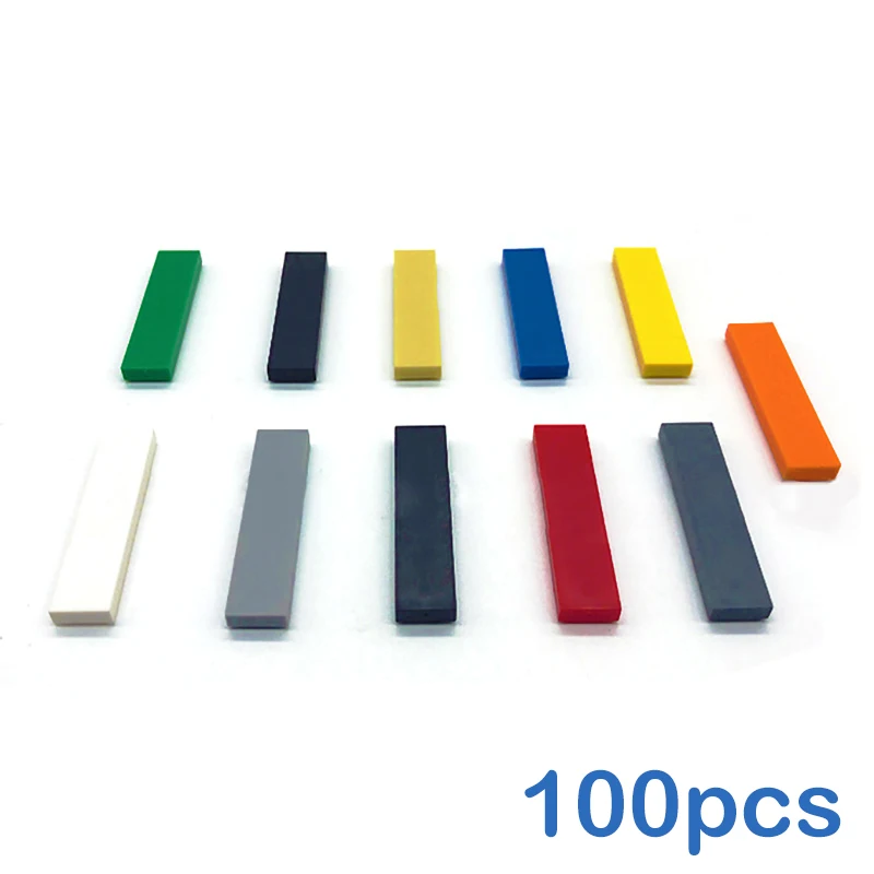 100 Chiếc DIY Khối Xây Dựng Mỏng Hình Viên Gạch Êm 1X4 Chấm Giáo Dục Đồ Chơi Sáng Tạo Cho Trẻ Em Kích Thước Tương Thích với 2431