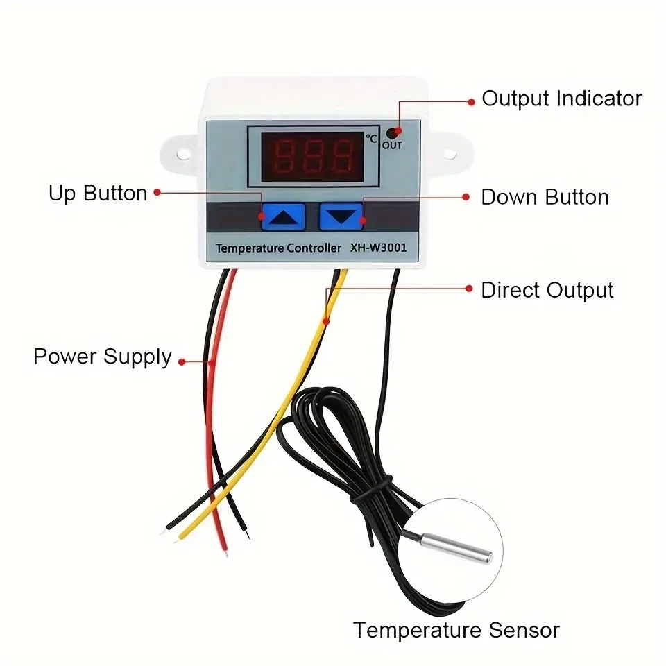 W3001 Digitale Controle Temperatuur Microcomputer Thermostaat Thermometer Nieuwe Thermoregulator 12/24/220V
