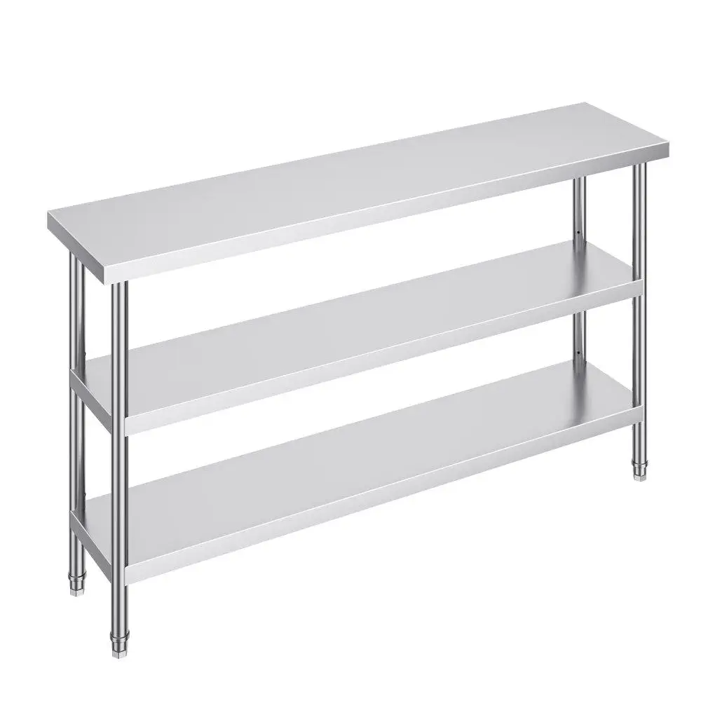 Kommerzielle Küchenzubereitungstischwerkbank aus Edelstahl, 35,6 x 152,4 cm, langlebige Vorbereitungsoberfläche