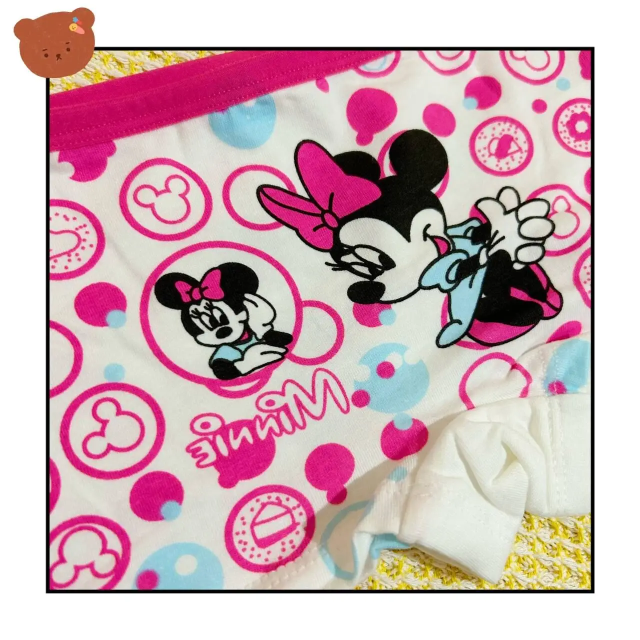 2 ชิ้น/ถุง 2-10Y สาวใหม่ Minnie mouse ชุดชั้นในการ์ตูนเด็กกางเกงยีนส์เด็กกางเกงเด็กกางเกงมุมแบนกางเกงสั้น