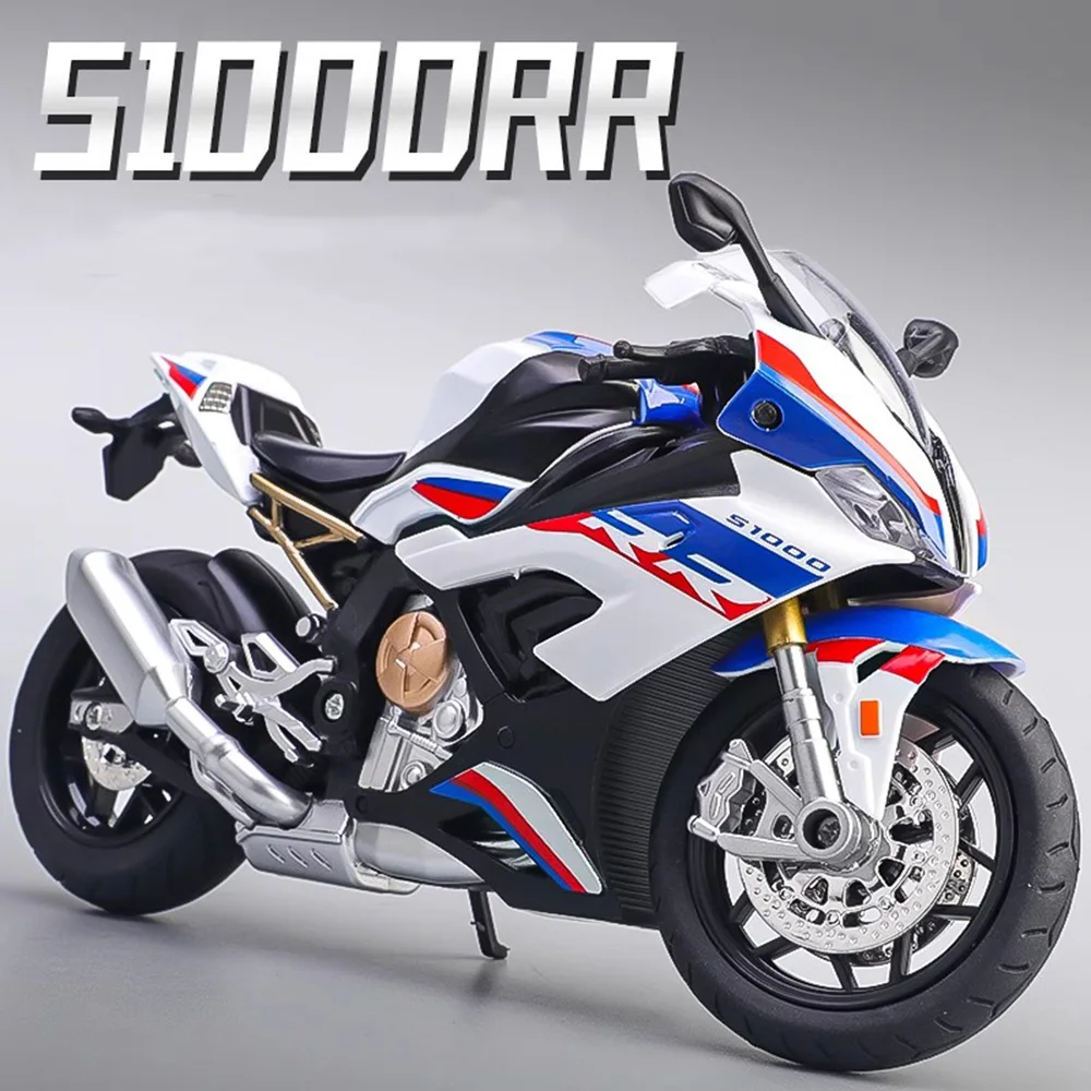 1:12 S1000RR modelo motocicletas Kawazaki NINJA H2R juguetes aleación Diecast sonido luz absorción de impacto simulación motocicleta niño regalo