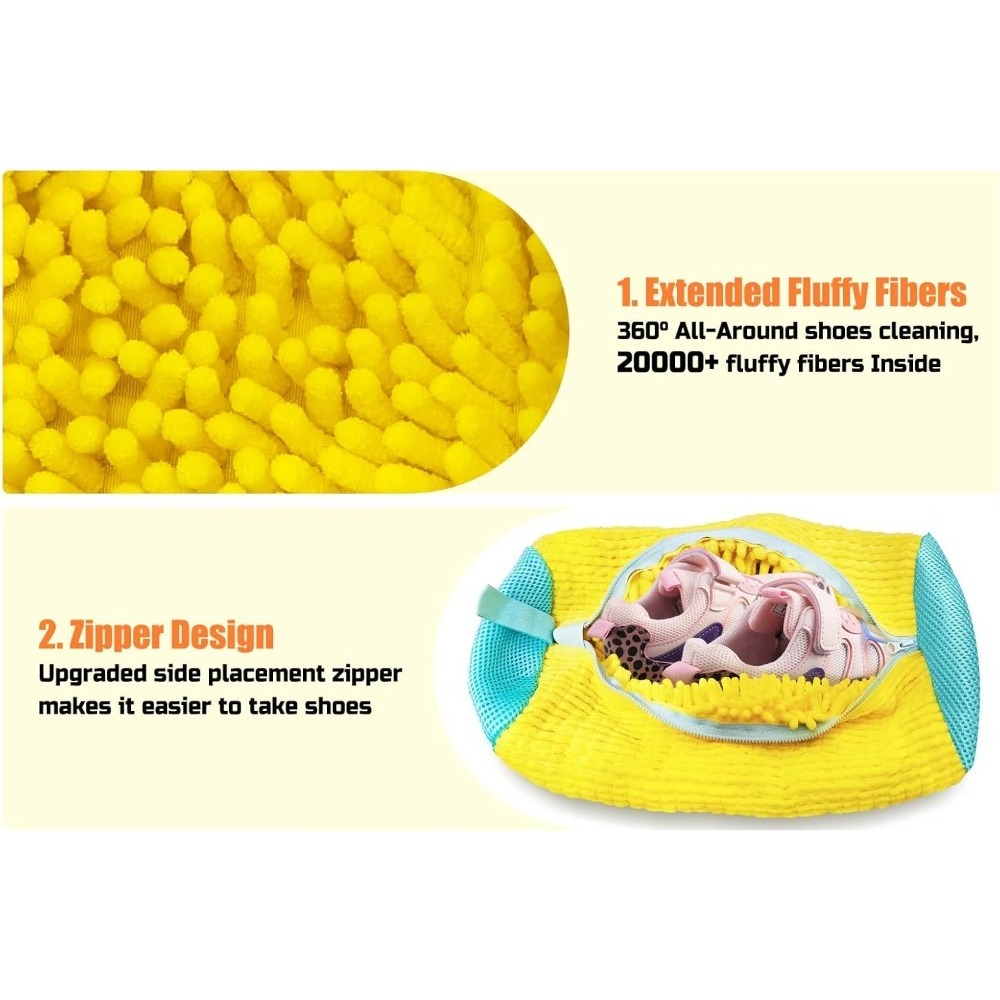 Laundry Bag Shoe Washing Bag Padded Net Protector For Fluffy Fibers Polyester Machine Friendly Drying Wash Bags For Shoes