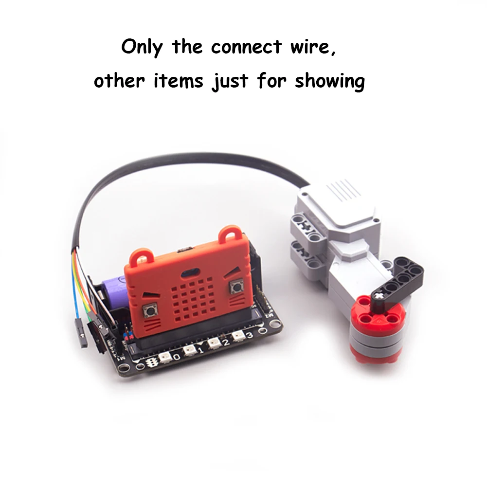 5/10PCS  25CM MOC Extension Wire Female 6P Connector to Building Blocks Crystal Head for Micro:bit Robot:Bit legoeds EV3 Bricks
