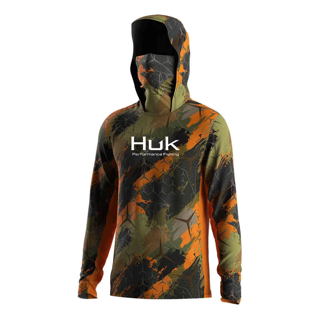 Camisa de pesca moletom com capuz para pesca uv roupas com capuz camisa de pesca roupas masculinas com capuz topo azul-verde