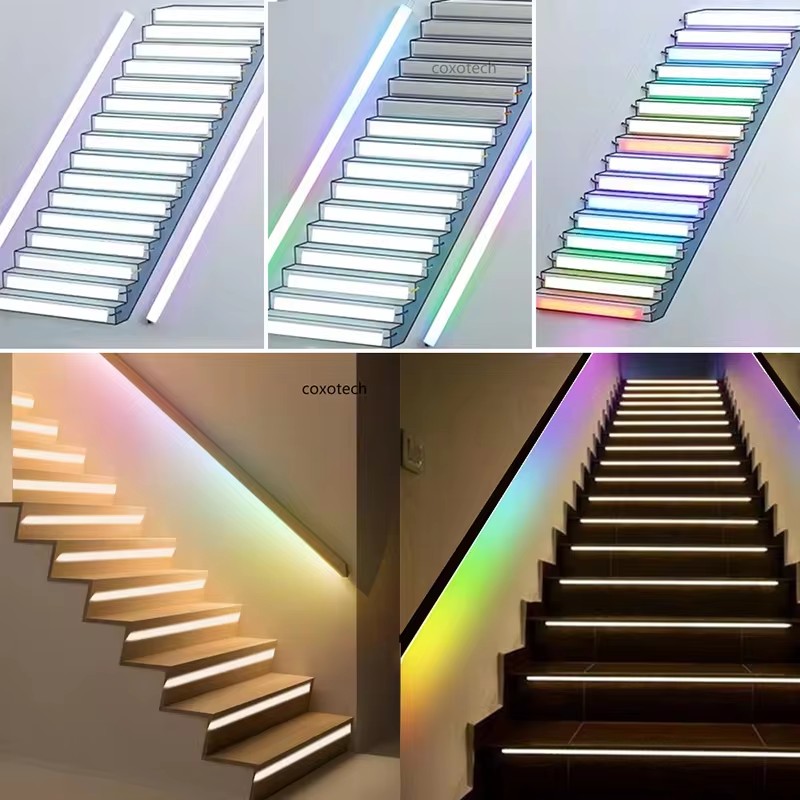 ES32 Treppen Led Licht Controller PIR Sensor 32CH Einfarbig 2CH RGB Pixel SPI LED Streifen Dimmer Treppen Licht Sensor Controller