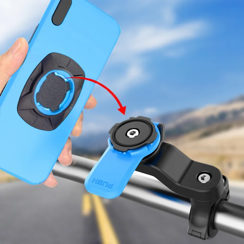 Motorcycle Handlebar Phone Holder 360°Rotatable Bicycle Bracket Security Navigation Support Mount Moto Anti-Shock Phone Brackets