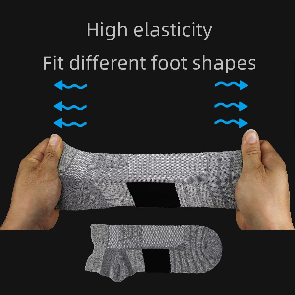 3 Paar Sportsocken für Herren und Damen, kurze Laufsocken, Performance-Knöchelkissen, verschleißfest, rutschfest, Basketball-Freizeitsocken