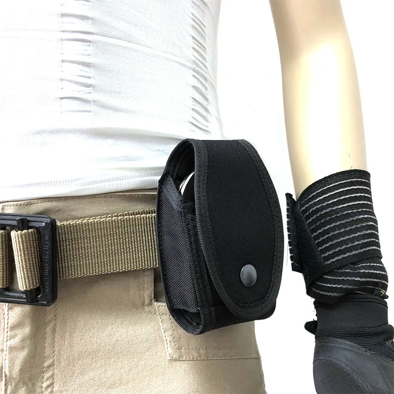 Universal Waist handcuff Pouch Nylon Quick Out Molle Handcuff Case Tactical Handcuff Shackle Holder Storage Belt Bag Accessories