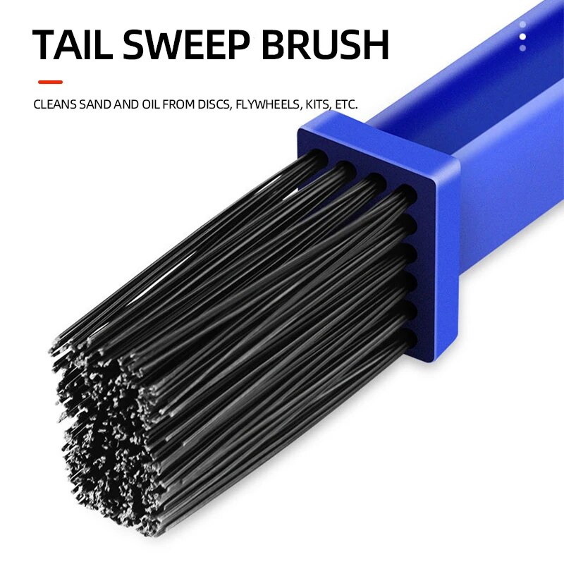 Cepillo para cadena de bicicleta, limpiador de cadena de bicicleta de carretera y motocicleta, cepillo para volante, lavadora portátil, herramientas de limpieza de suciedad para Motocross, mantenimiento