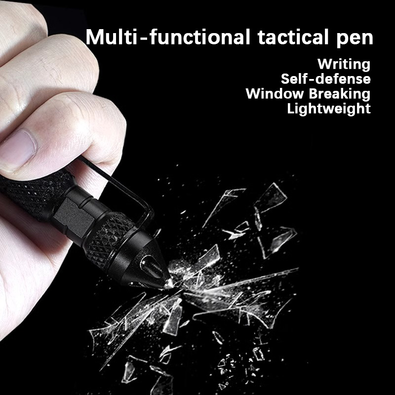 Penna tattica militare in metallo di alta qualità Penne a sfera per ufficio per studenti scolastici Interruttore di vetro di emergenza Forniture EDC per autodifesa