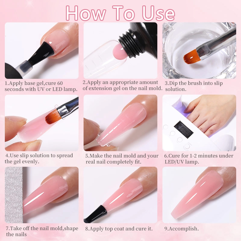 LILYCUTE Extension เล็บเจล Glitter Vernis Semis ถาวร UV เจลสําหรับเล็บยืดเจลก่อสร้าง