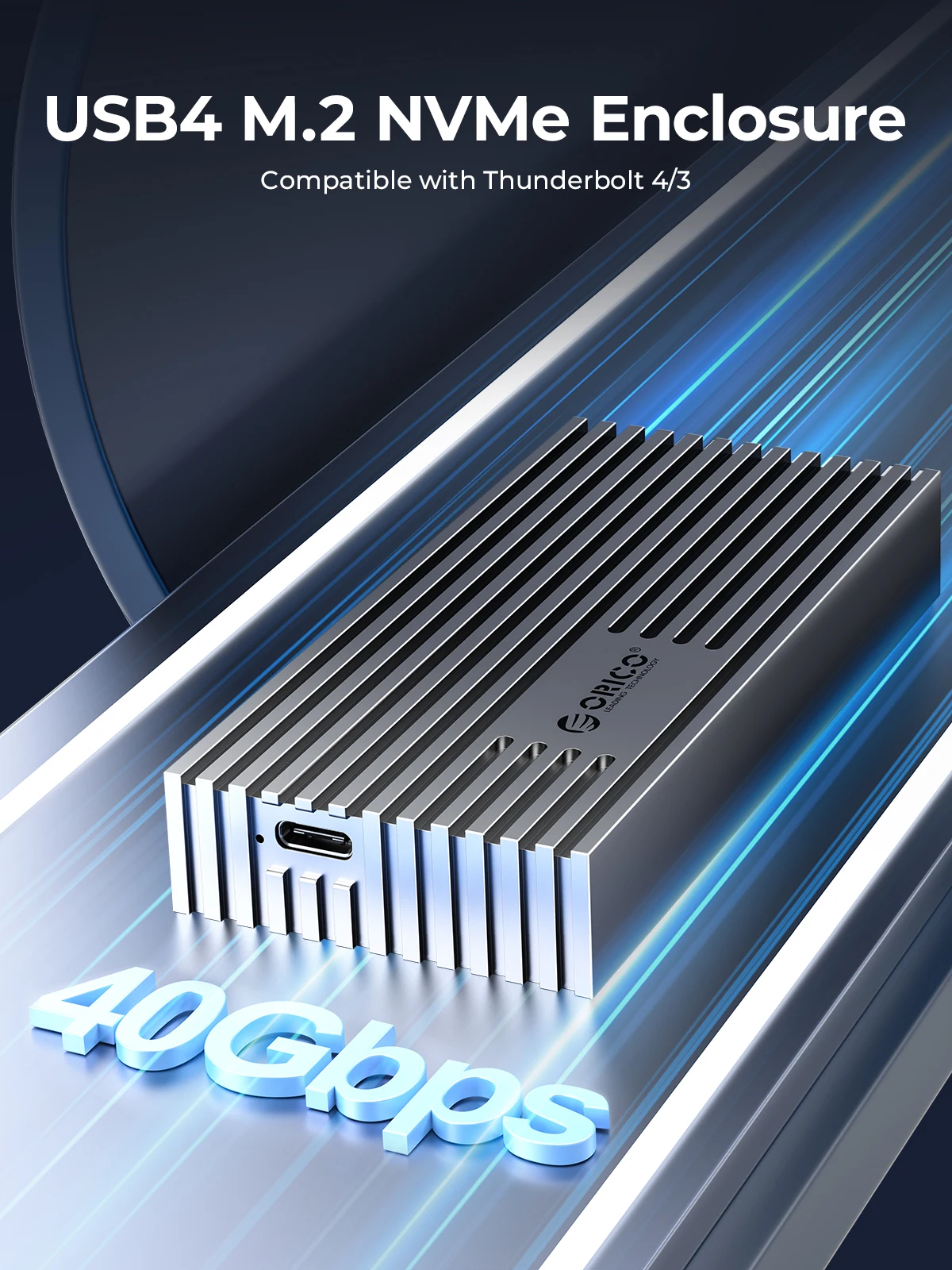 ORICO LSDT USB4.0 M.2 SSD Ốp Lưng 40Gbps M2 NVMe Ốp Lưng Tương Thích Với Thunderbolt 3 4 USB3.2 USB 3.1 3.0 loại C Nhiều Giao Thức