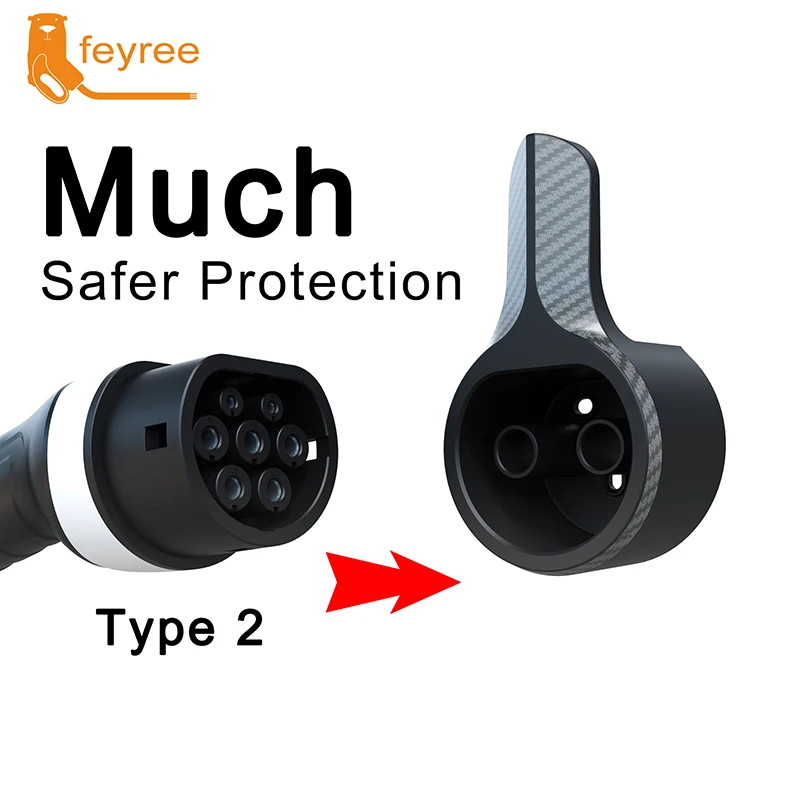 feyree EV 充電器ホルダーホルスタードック電気自動車タイプ 2 充電ケーブル追加保護リーディングウォールボックス