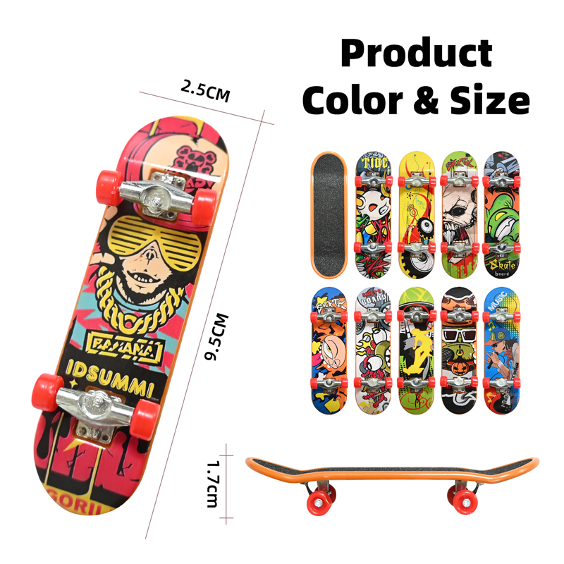 3/1PCS Mini Finger Skateboard Desktop Finger Board Creative Fingertip Fingerboards Toys for Kids Birthday Party Favor Gifts