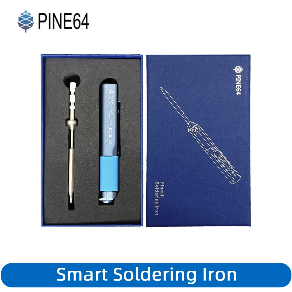 Soldador inteligente Pine64 Pinecil V1 CN, herramientas de soldadura portátiles tipo C DC5525, herramientas de soldadura digitales de temperatura ajustable TS-B2