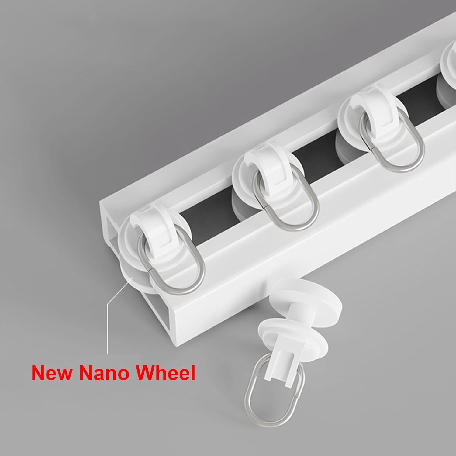 de cortina adhesivo de 1-5M, montaje en techo o pared, divisor de habitación con riel de techo, barra de cortina autoadhesiva si