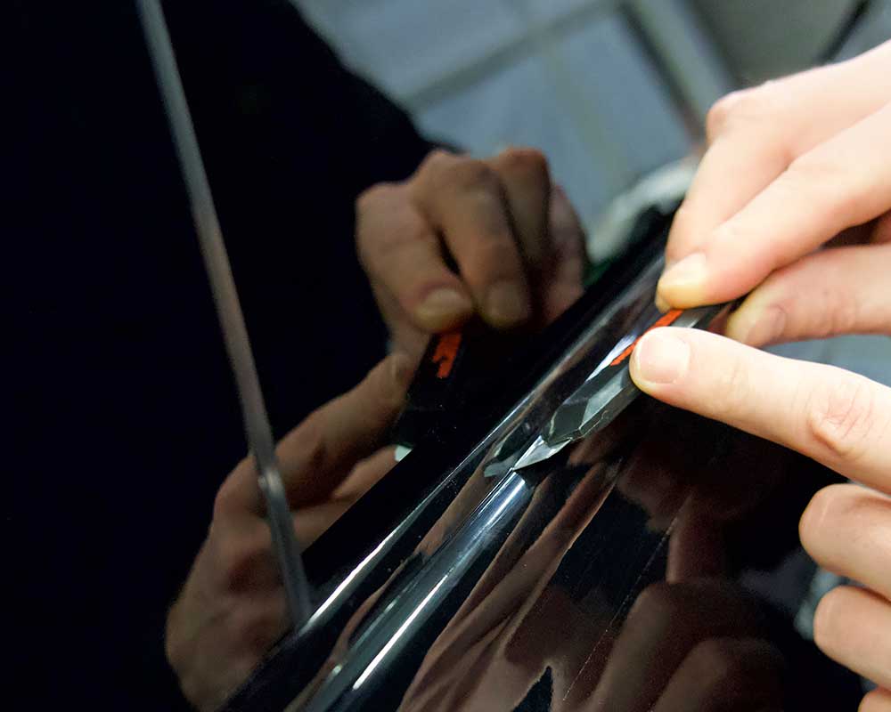 3/5/7/10CM Màu Đen Bóng Vincy Sọc Chrome Xóa Vincy Cửa Sổ Viền Cho Xe Ô Tô nội Thất Hood Mái Cột Trụ