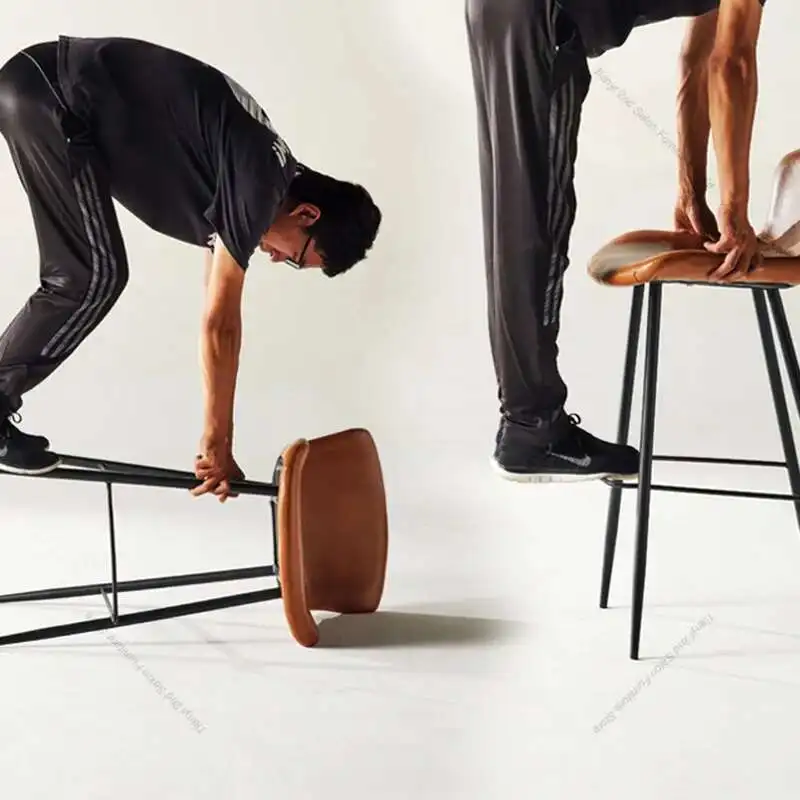 Cadeiras de bar com design minimalista, banco alto, estilo nórdico, escritório, luxo, giratório, recepção, móveis de bar ajustáveis, llbc