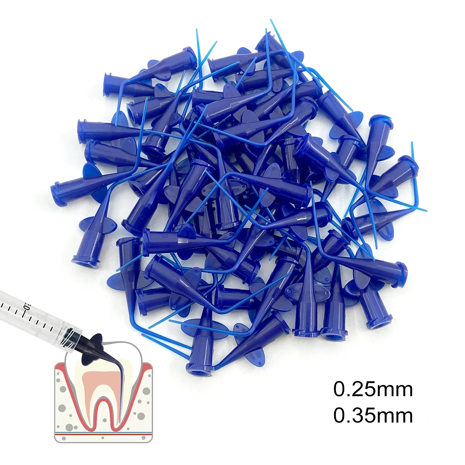 Seringa Plástica Bem Descartável, Endo Ponta Da Agulha De Irrigação, Injeção Dentária Medicina Refil, 50Pcs