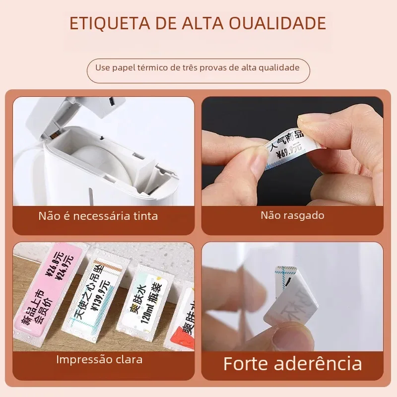 Niimbot d110 d11 d101 mini impressora de etiquetas térmicas papel impermeável anti-óleo impressão etiqueta sem cola resistente a riscos fita adesiva