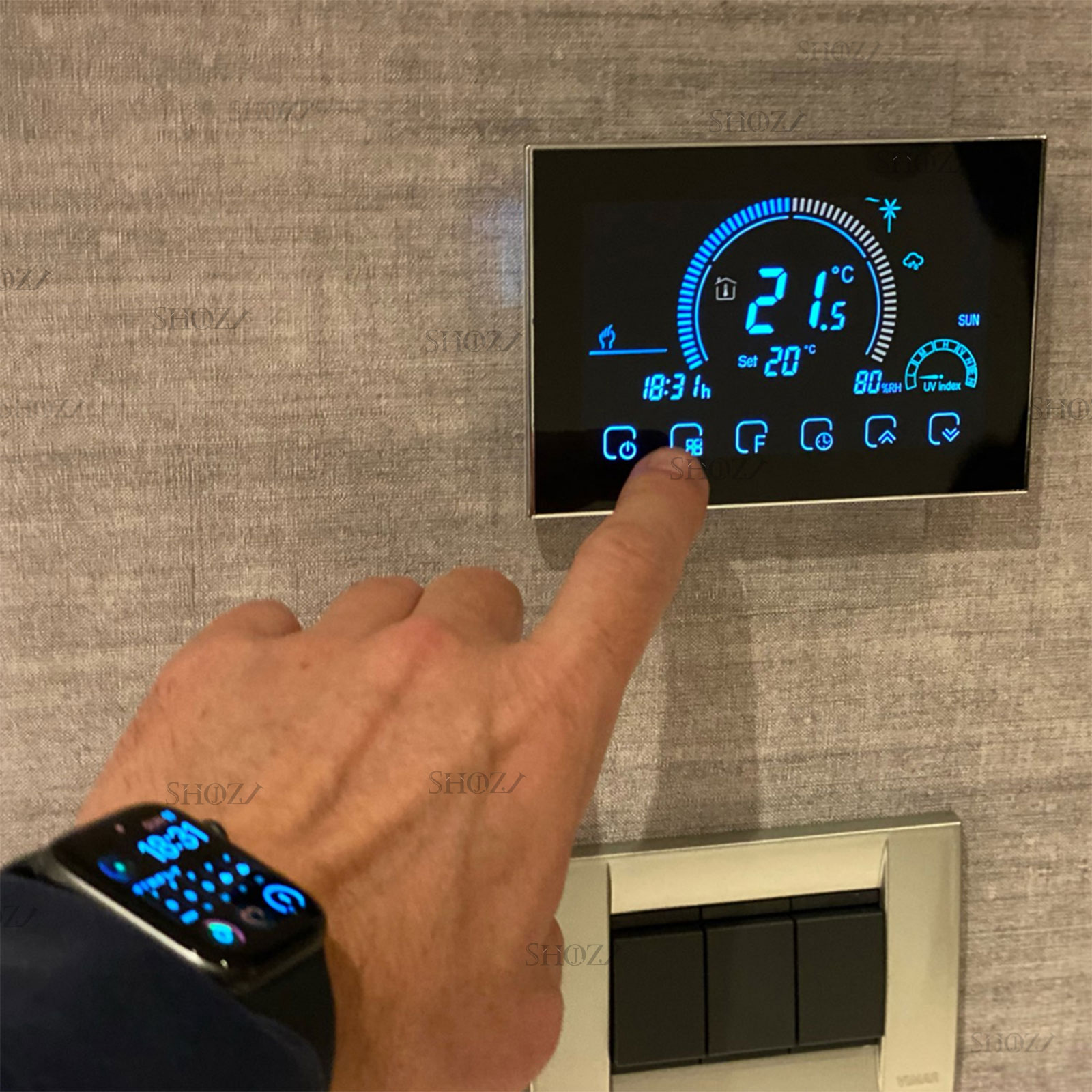 Tuya Smart Large Screen Home Thermoregulator WIFI Warm Floor Thermostat for Electric Heating Temperature Controller Gas Boiler