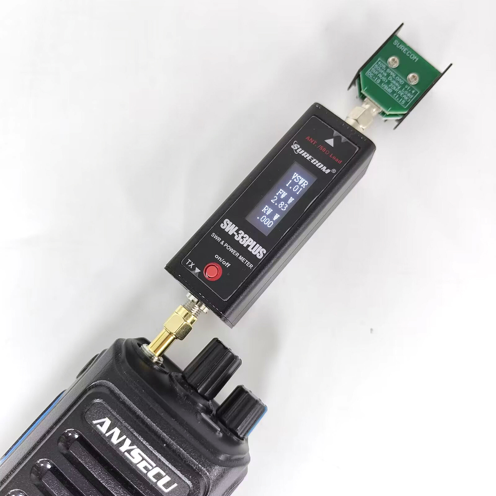 SURECOM SW-33Plus 100W Mini Power & SWR Meter VHF UHF 125-525MHz с адаптером для раций