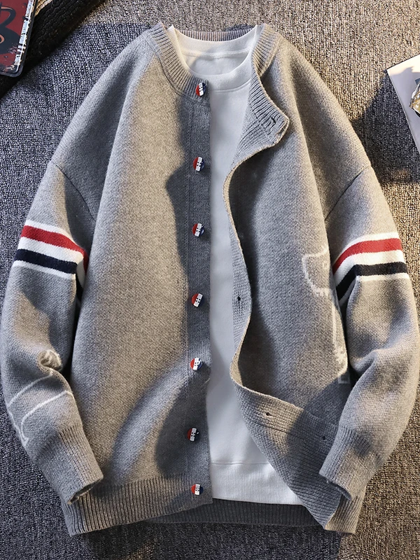 Suéter Cardigan Masculino de Tricô de Alta Qualidade, Casual, Versátil, Leve, Nova Chegada, Design t para Outono e Inv...