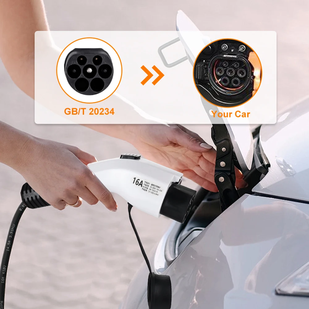 JDMEX 3.5 ワット 16A ポータブル EV 充電器 GBT EVSE 充電ボックスコントローラウォールボックス電気自動車充電電流調整可能