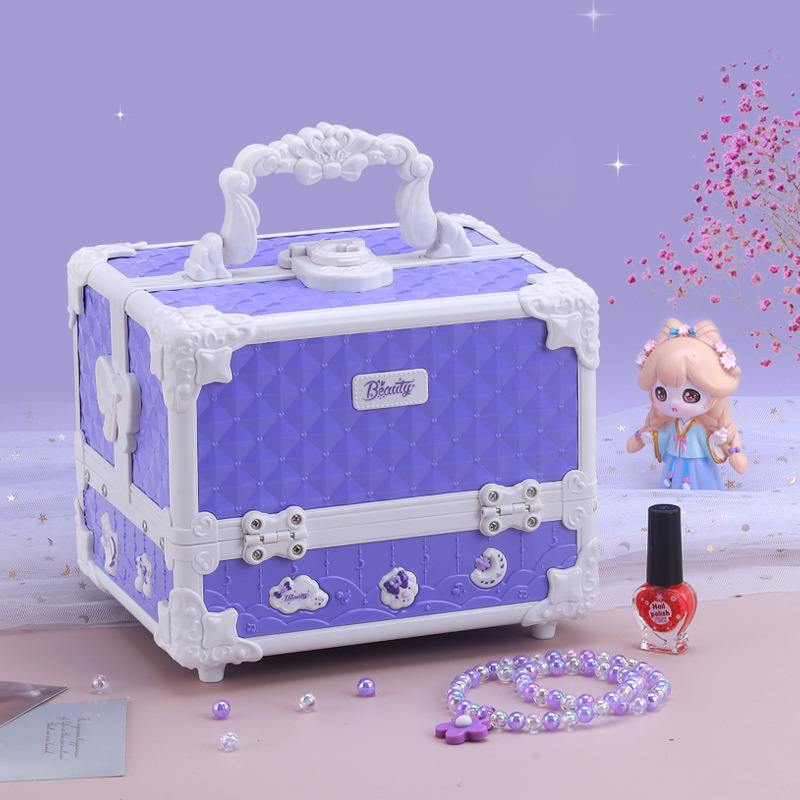 Kinder Kosmetik Spielzeug Set Waschbar Mädchen Make-Up Spielzeug Spiel Set Prinzessin Weihnachten Und Neujahr Geschenk Lippenstift Lidschatten Make-Up Box Set