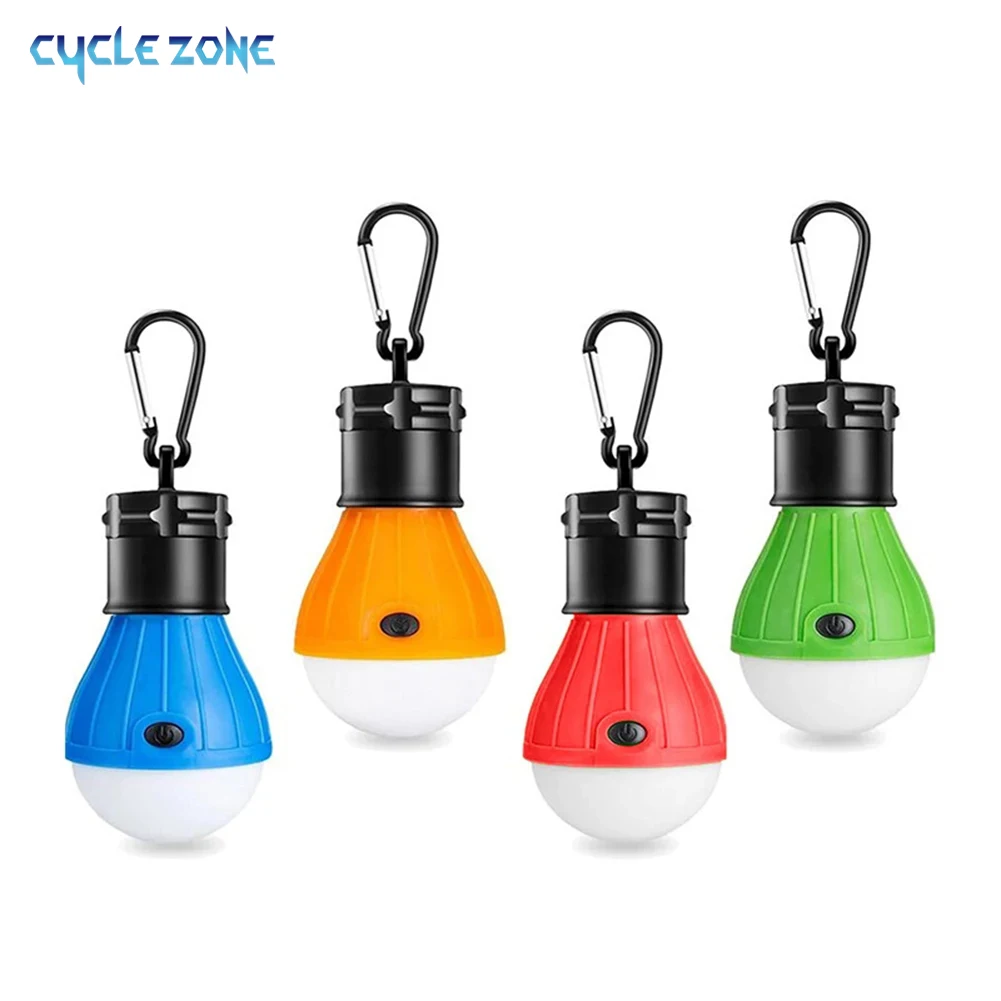 Lanterna da campeggio Luce esterna Luci alimentate a batteria Illuminazione multicolore impermeabile Mini lampada a LED portatile Lampadina Luce di emergenza