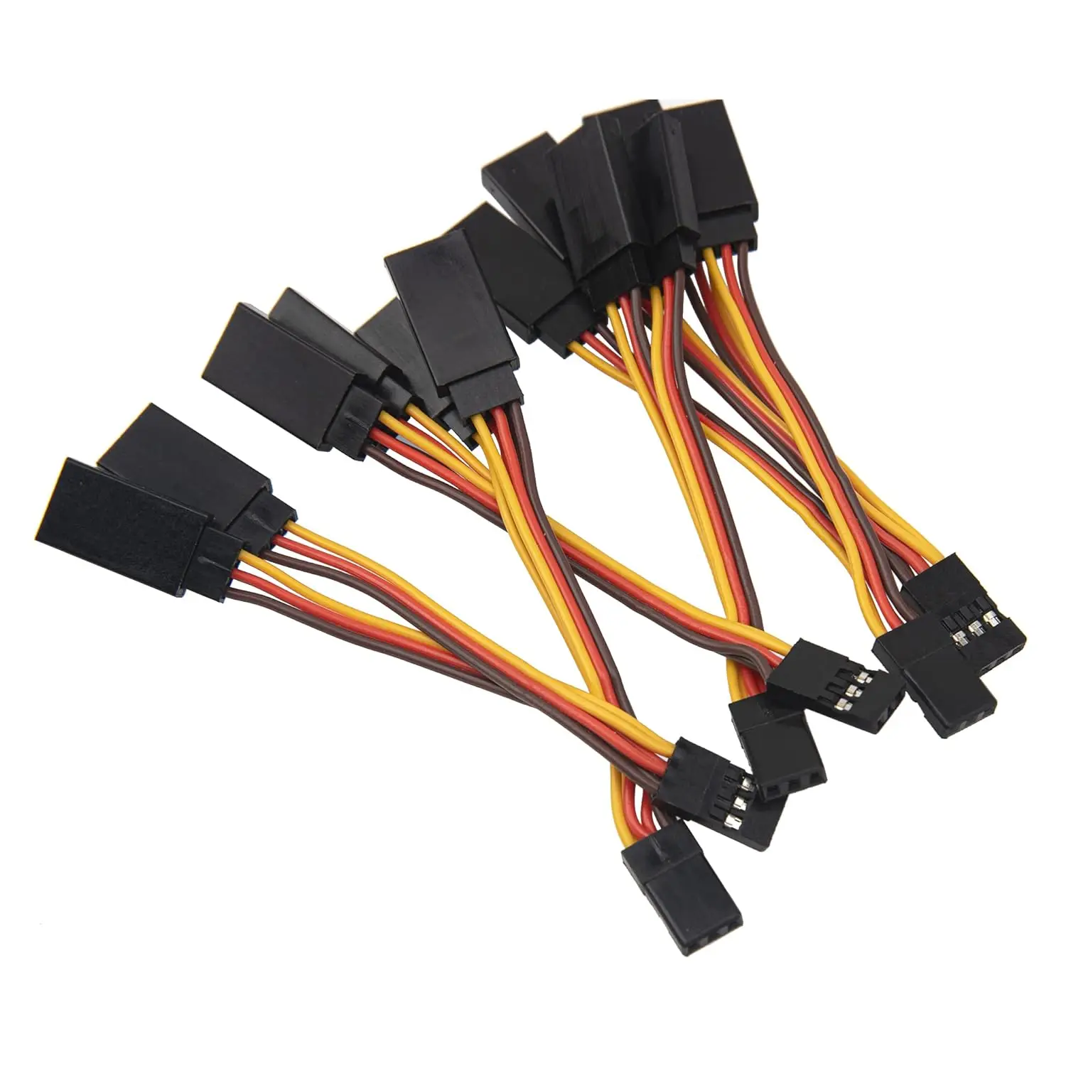 6 ชิ้น ShareGoo JR สไตล์ Servo Splitter Cable, 2.75 "Servo 1 ชาย 2 หญิง JR Y Harness Y สายต่อสายเคเบิลสําหรับรุ่น RC