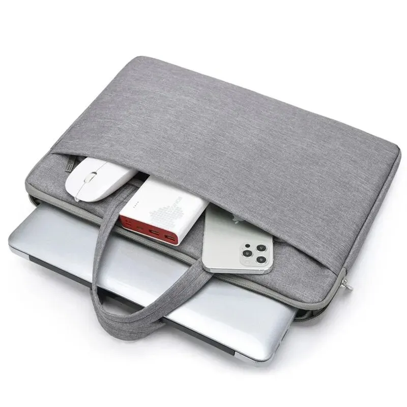 Bolsa tote para laptop com forro interno de veludo grosso à prova d'água e absorvente de choque adequado para laptops Macbook Pro 13 14 15 polegadas
