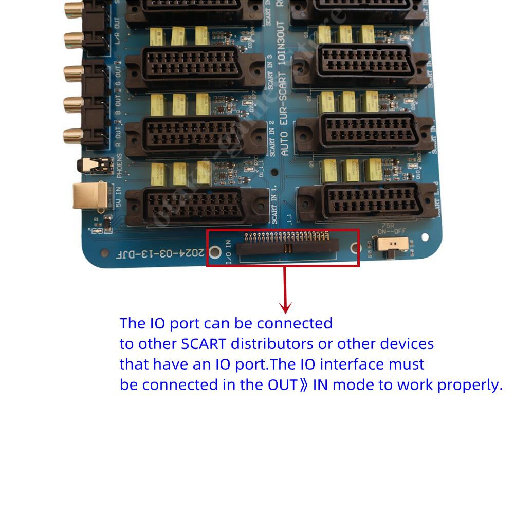 Nuevo distribuidor EUR SCART de 10 en 3 salidas, 2 Scart 1 RGBS, convertidor de vídeo RGBS automático, placa conmutador para MD/MD2/SS/PS/PS2/PS3/DC/SFC