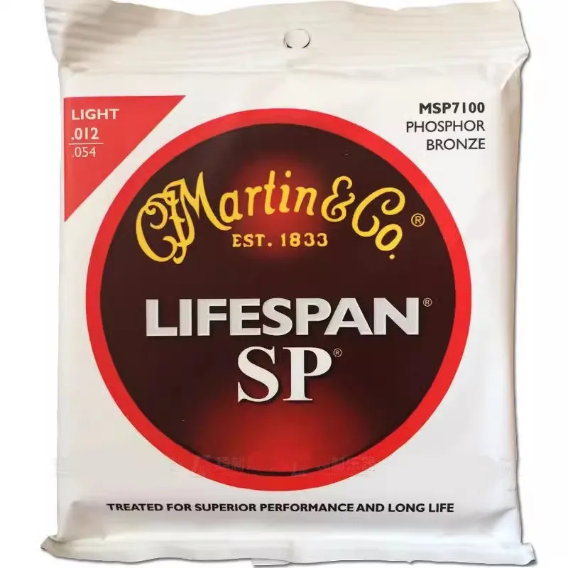 6 Sets Acoustic Guitar Strings 80/20 Phosphor Bronze Alloy Guitar Strings MSP7100 M140 Guitar Accessories