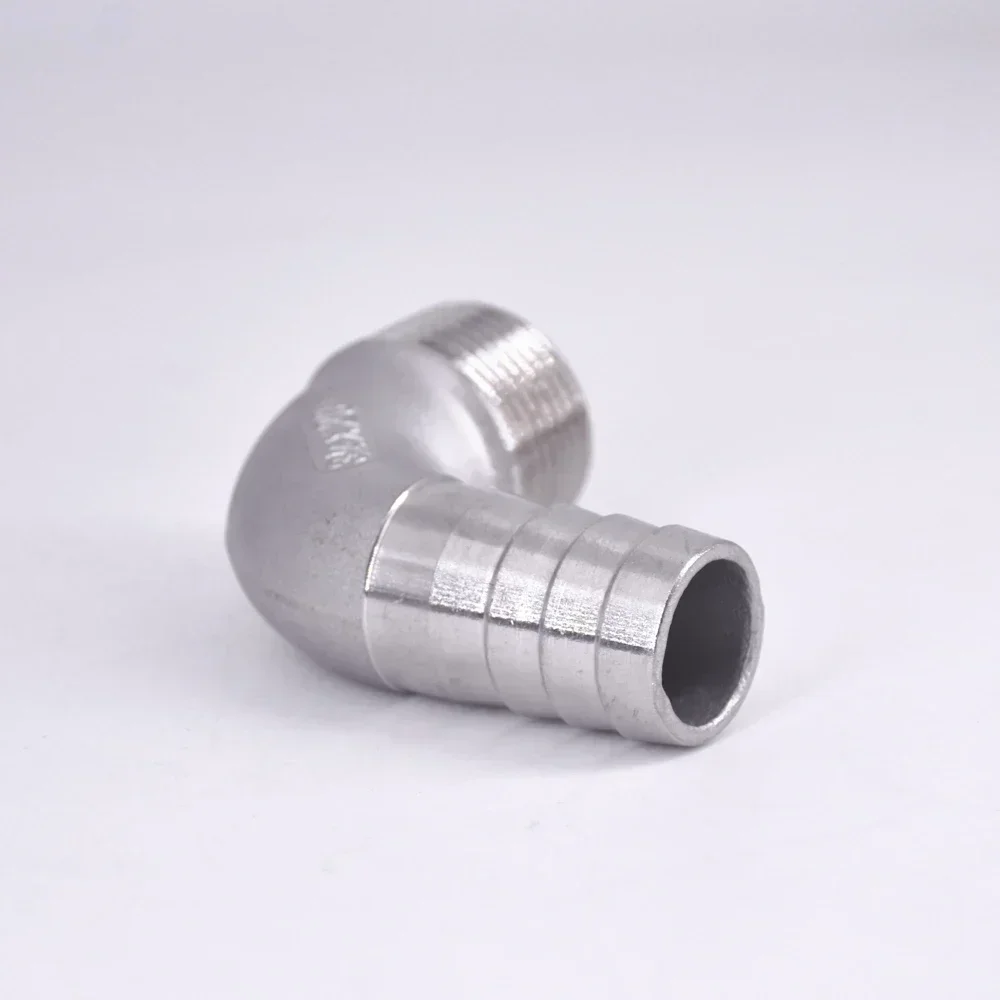 1/8 "1/4" 3/8 "1/2" 3/4 "1" -2 "BSPT macho 6 8 10 12 14 15-60mm codo de lengüeta de manguera 90 grados 304 conector de instalación de tubería de acero inoxidable
