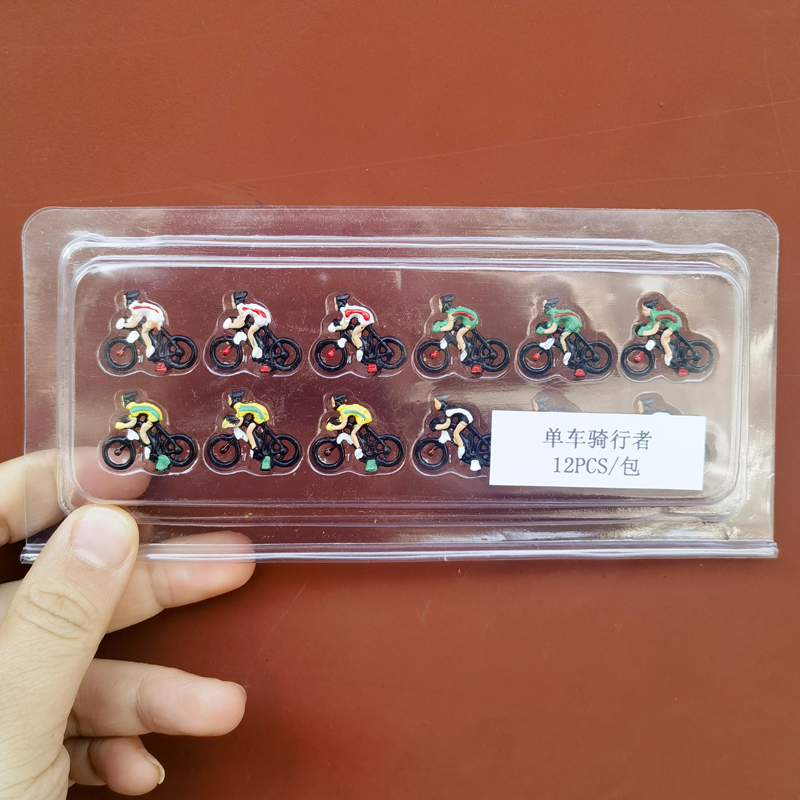 3/12 шт., Миниатюрные модели велосипедистов
